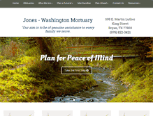 Tablet Screenshot of joneswashingtonmortuary.com